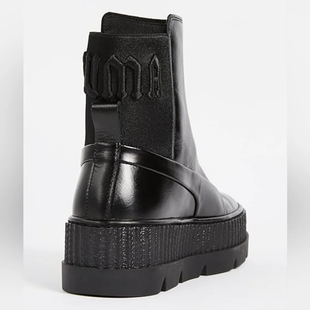 FENTY Puma Chelsea Sneaker Boots Black Platform – Rihanna Collection – Size 8.5 - Picture 3 of 12